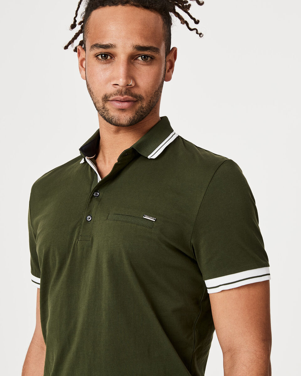 Narka Polo Shirt, Dark Green, hi-res
